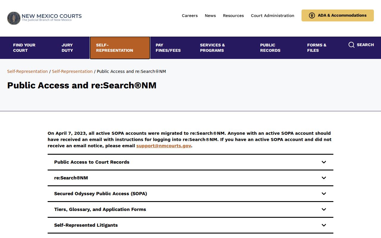 McKinley County court case lookup public access guidance
